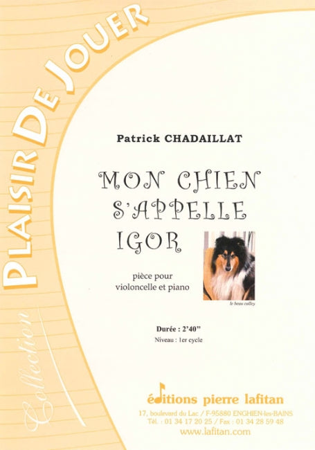 PARTITION MON CHIEN S’APPELLE IGOR (VIOLONCELLE)