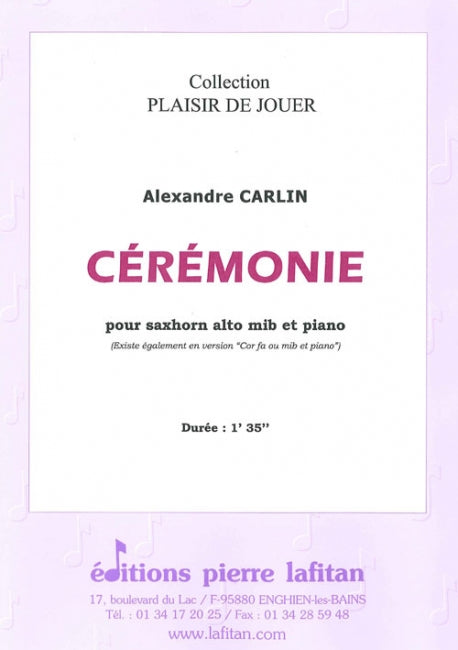 PARTITION CÉRÉMONIE (SAXHORN ALTO)