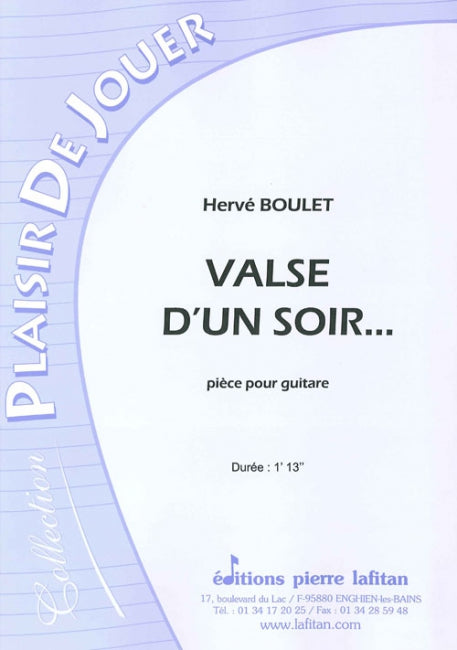 PARTITION VALSE D'UN SOIR...