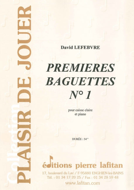 PARTITION PREMIERES BAGUETTES N°1 (CAISSE CLAIRE)