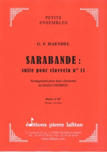 PARTITION SARABANDE DE HAENDEL (2 CLARINETTES)