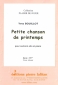 PARTITION PETITE CHANSON DE PRINTEMPS (SAXHORN ALTO)