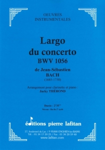 PARTITION LARGO DU CONCERTO BWV 1056 (CLARINETTE)