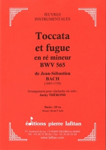 PARTITION TOCCATA ET FUGUE EN R MINEUR BWV 565 (CLARINETTE SOLO)
