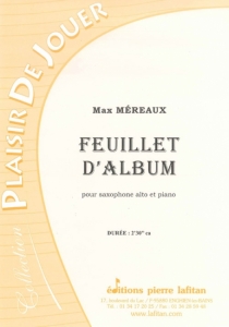 PARTITION FEUILLET DALBUM (SAX ALTO)