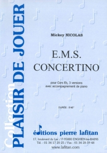 PARTITION E.M.S. CONCERTINO (COR NATUREL, 3 VERSIONS)
