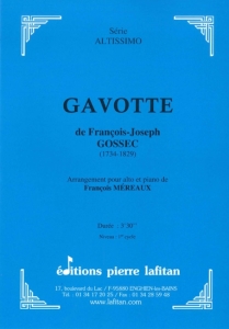 PARTITION GAVOTTE (GOSSEC, ALTO)